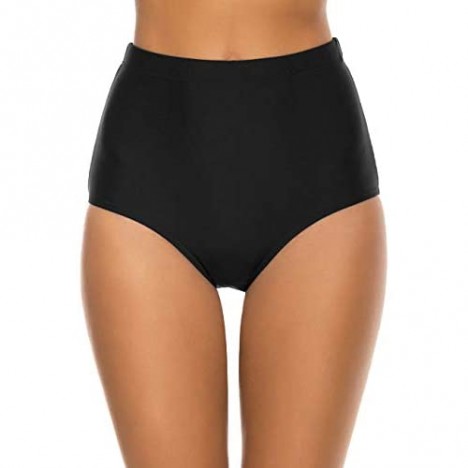 Bonneuitbebe Women's Bathing Suit Bottoms High Waisted Bikini Bottoms Full Coverage Swimsuit Shorts Swim Briefs