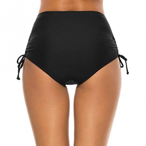 Bonneuitbebe Women's Bikini Bottoms Full Coverage Swimsuit Bottoms Adjustable Tie Side Bathing Suit Swim Shorts