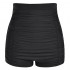 Firpearl Women's High Waisted Bikini Bottom 50s Ruched Boyleg Swimsuit Bottom