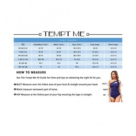 Tempt Me Women Tankini Ruched One Shoulder Tummy Control Top with Shorts Two Piece Swimsuits