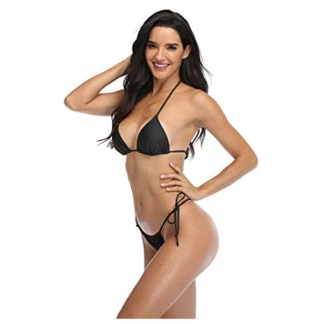 SHERRYLO Thong Bikini Swimsuit for Women Brazilian Bottom Triangle Bikinis Top Bathing Suit