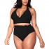Sovoyontee Women's Plus Size High Waisted Tummy Control Swimwear Swimsuit Full Coverage