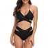 Temptme Women Bandage Bikini Set Two Piece Halter Swimsuits Criss Cross Wrap Bathing Suits