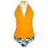 Yonique Womens Halter Tankini Swimsuits V Neck Tankini Tops with Bikini Bottom Two Piece Tummy Control Bathing Suits
