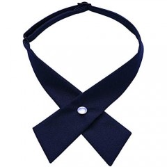 AUSKY Criss-Cross Bow Tie for Girl Uniform Adjustable Neck tie for Men Women