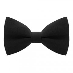 Classic Pre-Tied Soft Crape Bow Tie for Wedding Formal Events Solid Tuxedo for Adults & Children by Bow Tie House