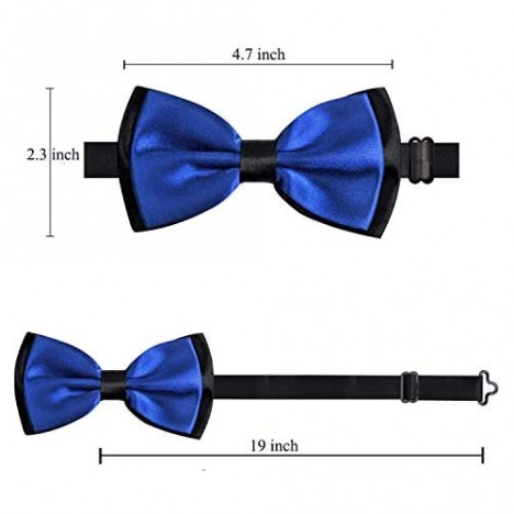 COLORFULSKY Fashion Elegant Pre-Tied Bow Tie for Men & Boys Adjustable Bowtie (Outer Space Galaxy Stary)