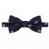 Jacob Alexander Men's Woven American Flags USA Navy Bow Tie Pre-Tied Banded Adjustable