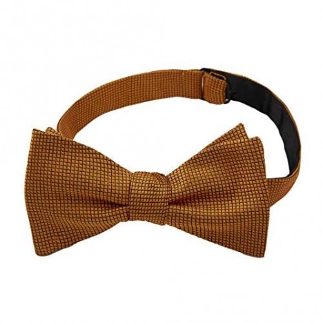 Jacob Alexander Men's Woven Subtle Mini Squares Adjustable Self-Tie Bow Tie
