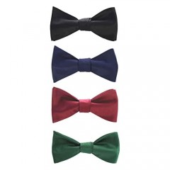 JEMYGINS Formal Solid Mens Bowtie Self Bow Tie Sets