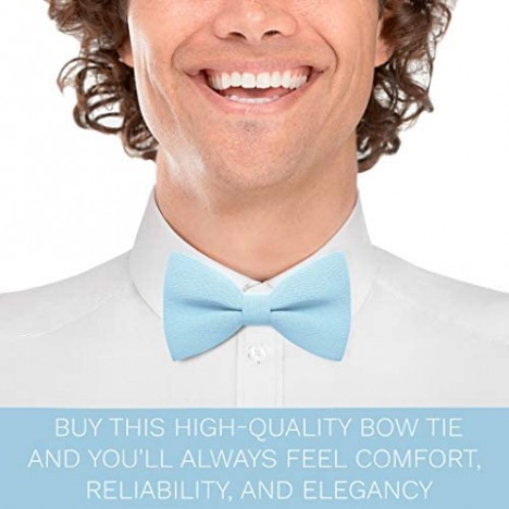 Linen Classic Pre-Tied Bow Tie Formal Solid Tuxedo by Bow Tie House