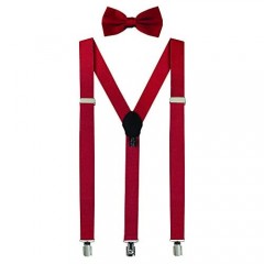 Mens Bow Tie And Suspenders Set For Men Gift Box - For Formal Dress Bowtie & Braces - Prom Dance Wedding Tuxedo