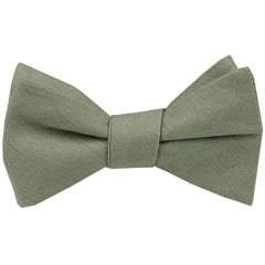 Mens Solid Linen Self Tie Bow Ties - Classic Butterfly Bowties - Wedding Formal Bowtie