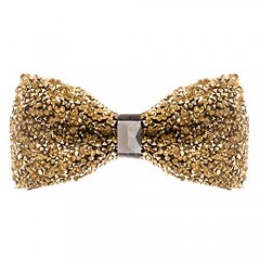 Rhinestone Bow Ties for Men - Pre Tied Sequin Bowties with Adjustable Length - Huge Variety Colors Available