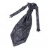 Dim Gray Black Men'S Ascot Necktie Gray Pretied Ascot Scarves Woven Silk Tall ERB1B08B Epoint Pattern