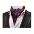 Elfeves Men's Big Dot Cravat Ties Self-tied Jacquard Woven Ascot Wedding Necktie
