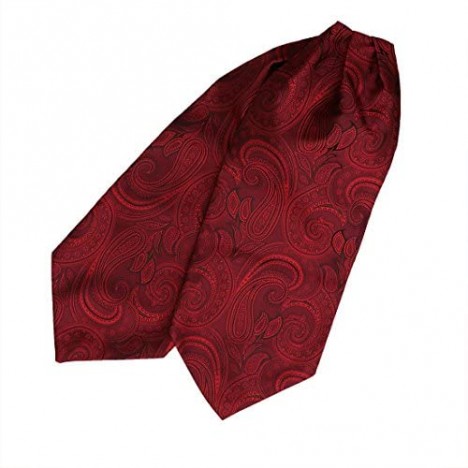 Epoint Men's Fashion Wedding Paisley Cravat Silk Ascot Tie Hanky Set