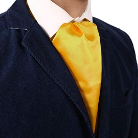 Gold Dark Green Dim Gray Mens Day Cravat Plain Style Cravats DRDE0014 Dan Smith Satin