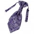 Indigo Whitesmoke Light Gray Day Cravat For Men Big Pretied Ascot Tie Purple 100% Silk ERB1B06A Epoint Paisley