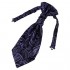 Medium Purple Black Classic Day Cravat Purple Pretied Ascot Cravat Tie 100% Silk Tall Retro Gentlemen ERB1B07B Epoint Paisley