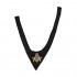 Square & Compass Masonic Cravat - [Black & Gold]