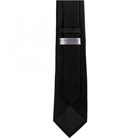 Ties For Men - Satin Mens Neckties For Men's Solid Color Necktie Tuxedo Formal Wedding Dress Tie