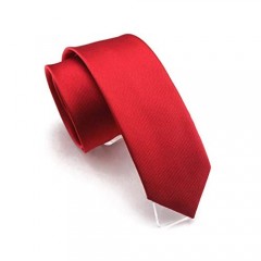Wehug Men's Classic Solid Color Tie Slim Tie Skinny Ties For Men 2.4'' (6cm)