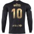 Engtdri Messi #10 Away 2020-2021 New Season Men's Barcelona Black/Gold Long Sleeve Soccer T-Shirts Jersey