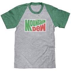 Mountain Dew Shirt - Distressed Old School Mountain Dew Logo T-Shirt Tee Mountain Dew Apparel Clothing Green