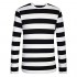 SSLR Mens Stripe T-Shirts Crewneck Cotton Long Sleeve Tee Shirts for Men