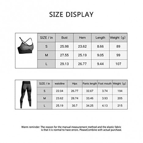 AGUTIUN Workout Sets for Women Seamless 2 Piece Yoga High Waisted Leggings with Sports Bras Tracksuit Clothes Set