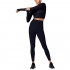 Jetjoy Long Sleeve Workout Sets for women 2 piece Training Tracksuits Exercise Clothing Fitness Athletic Apparel