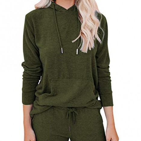 Lounge Sets for Women Two Piece Outfits Sweatsuits Sets Long Pant Loungewear Workout Athletic Tracksuits with Pockets