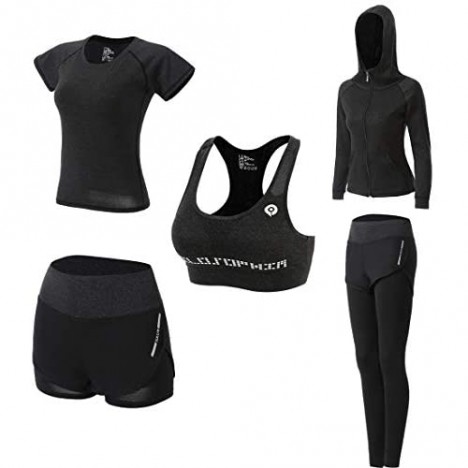Sport Workout Outfit Set for Women Yoga Fitness Exercise Clothes