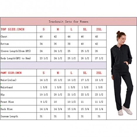Sweat Suits for Women Set Cute Zip Up Hoodie and Comfy Sweatpants Jogging Suits