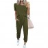 Women’s Two Piece Outfits Casual Tracksuits Short Sleeve Sweatsuits With Pockets