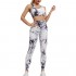 YuMENo Women's Tie Dye Workout Sets 2 Pieces Seamless High Waist Yoga Leggings with Sports Bra Gym Outfit Clothes