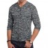 CHAKTON Men's Long Sleeve V Neck Henley Shirt Casual Fashion Shirts