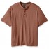 G.H. Bass & Co. Men's Big and Tall Jack Mountain Short Sleeve Texture Stripe Henley Shirt