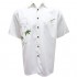 Bamboo Cay Mens Short Sleeve Flying Bamboos Casual Embroidered Woven Shirt