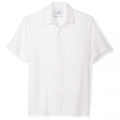 Brand - 28 Palms Men's Standard-Fit Short-Sleeve 100% Linen Shirt