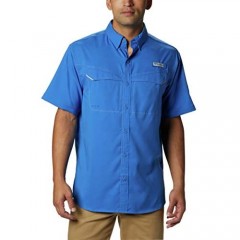 Columbia Sportswear Men's Low Drag Off Shore Short Sleeve Shirt (Big) Vivid Blue 3X