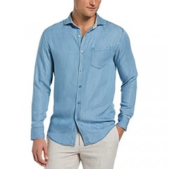 Cubavera Men's Collection Soft Twill One Pocket Shirt