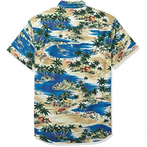 J.Crew Mercantile Men's Slim-fit Short Sleeve Stretch Tropical Printed Shirt