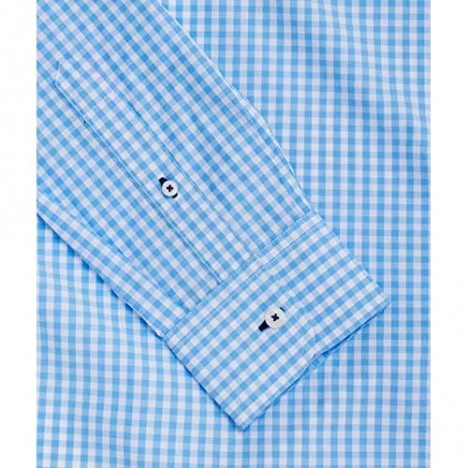 UNTUCKit Carneros - Untucked Shirt for Men Long Sleeve Light Blue Gingham
