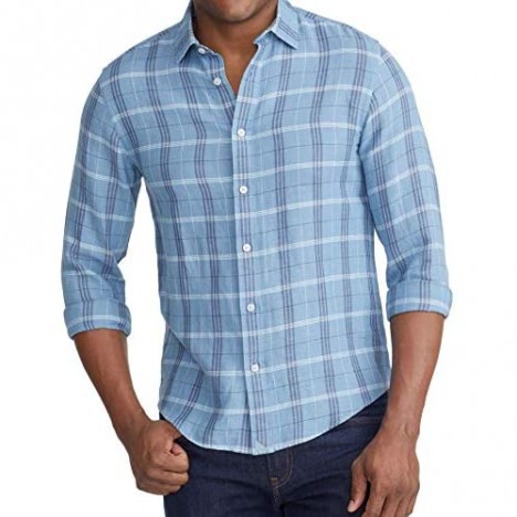 UNTUCKit Garzon - Untucked Shirt for Men Long Sleeve Blue