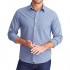 UNTUCKit Marcasin Wrinkle Free - Untucked Shirt for Men  Long Sleeve  Blue Gingham  Large Slim Fit