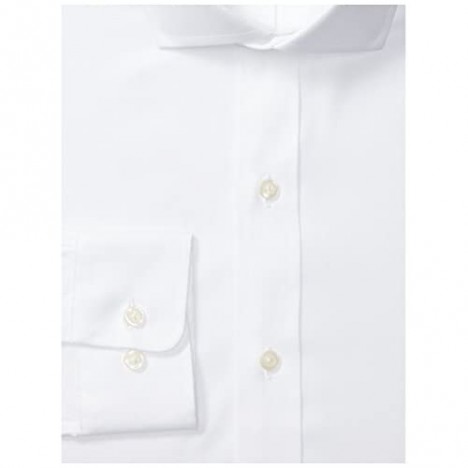 Brand - Buttoned Down Men's Classic Fit Cutaway-Collar Solid Pinpoint Dress Shirt Supima Cotton Non-Iron