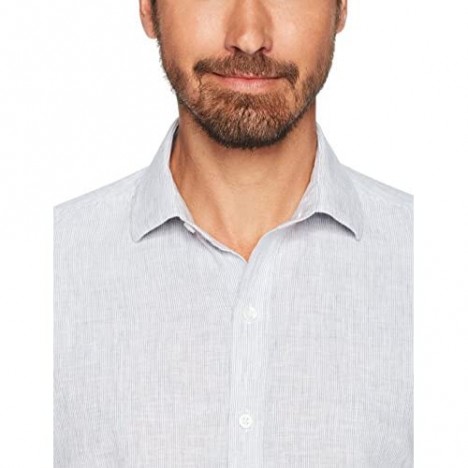 Brand - Buttoned Down Men's Slim Fit Casual Linen Cotton Shirt