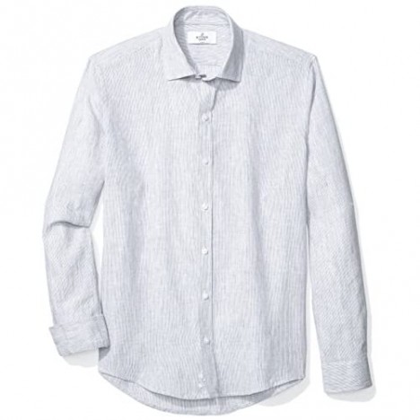 Brand - Buttoned Down Men's Slim Fit Casual Linen Cotton Shirt